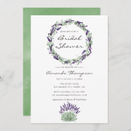 Convite Chá de panela de Lavanda de Aquarela