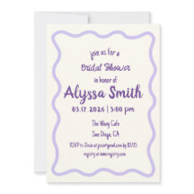 Chá de panela de Lavanda de borda ondulada manuscr