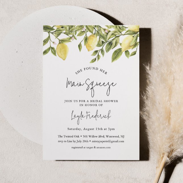 Convite CHÁ DE PANELA de limão CITRON (Criador carregado)