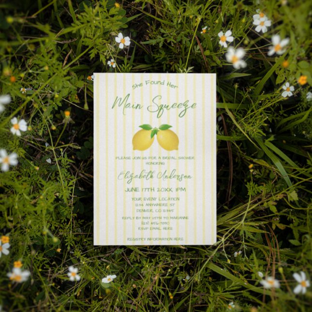 Convite Chá de panela de Limão de Aperto Principal (Criador carregado)