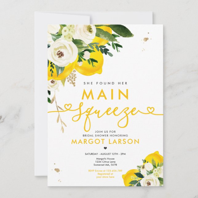 Convite Chá de panela De Limão Ela Encontrou Seu Comboio P (Frente)