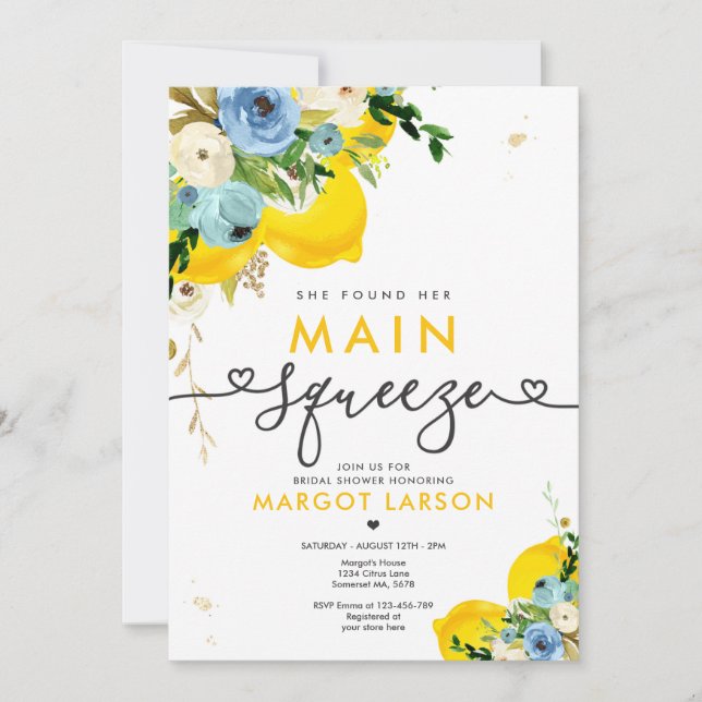 Convite Chá de panela De Limão Ela Encontrou Seu Comboio P (Frente)