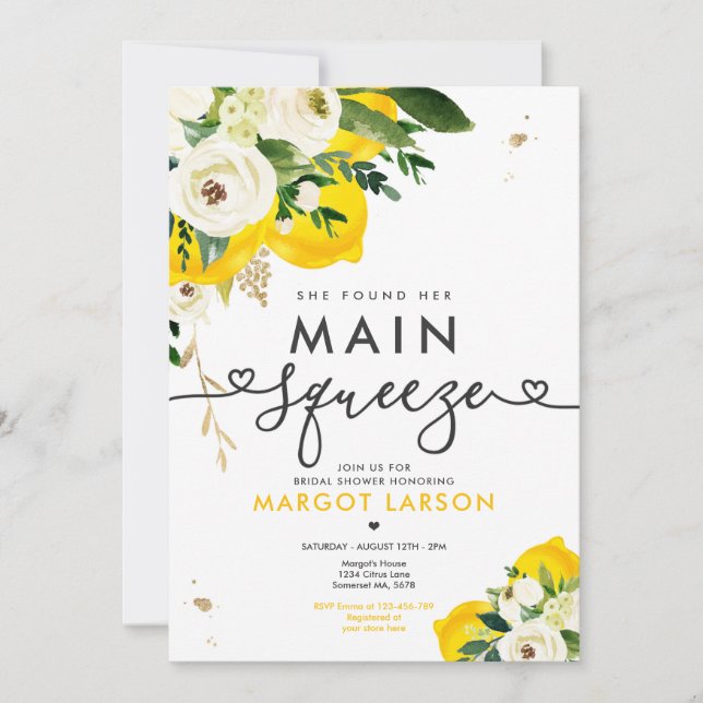 Convite Chá de panela De Limão Ela Encontrou Seu Comboio P (Frente)