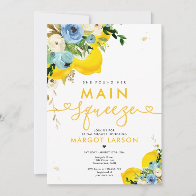 Convite Chá de panela De Limão Ela Encontrou Seu Comboio P (Frente)