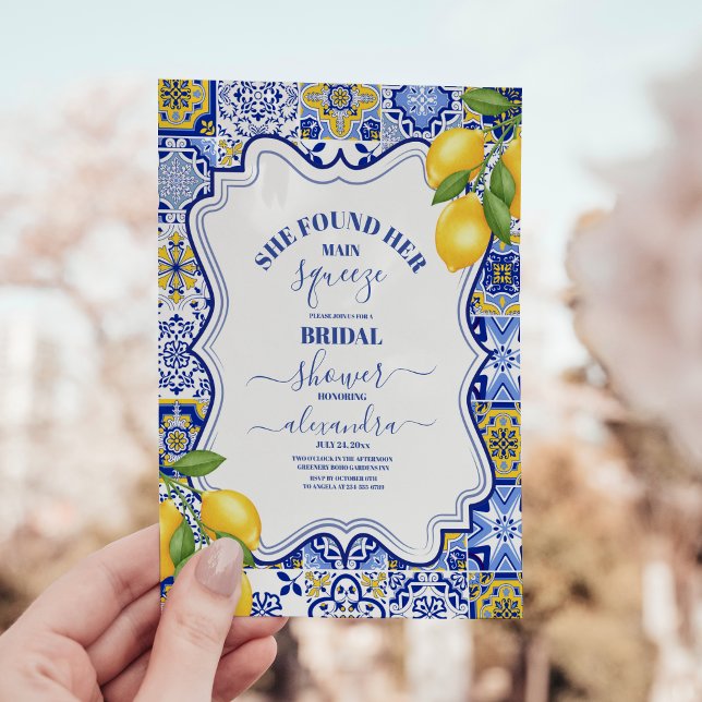 Convite Chá de panela de limão Ela encontrou seu principal (Criador carregado)