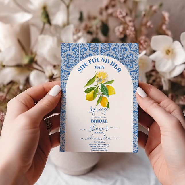 Convite Chá de panela de limão Ela encontrou seu principal (Criador carregado)