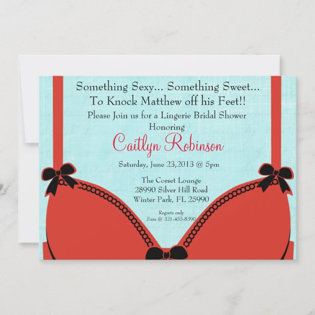 Convite Chá de panela de Lingerie Bra Cóta (Frente)