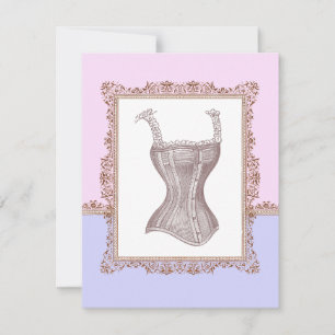 Convite Chá de panela de Lingerie do Corset Victoriano