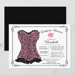 Convite Chá de panela de Lingerie moderno e divertido