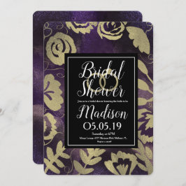 Convite Chá de panela de Lixeira Dourada do Rosa do Jardim