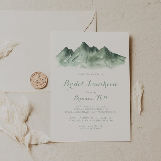 Convite Chá de panela de Lunchee Bridal do País de Montanh (Criador carregado)