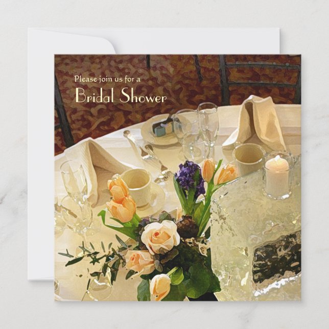 Convite Chá de panela de Luncheon (Frente)