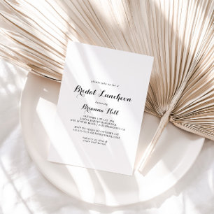 Convite Chá de panela de Luncheon Bridal de Caligrafia Mo