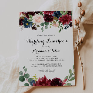 Convite Chá de panela de Luncheon de Casamento de Caligra