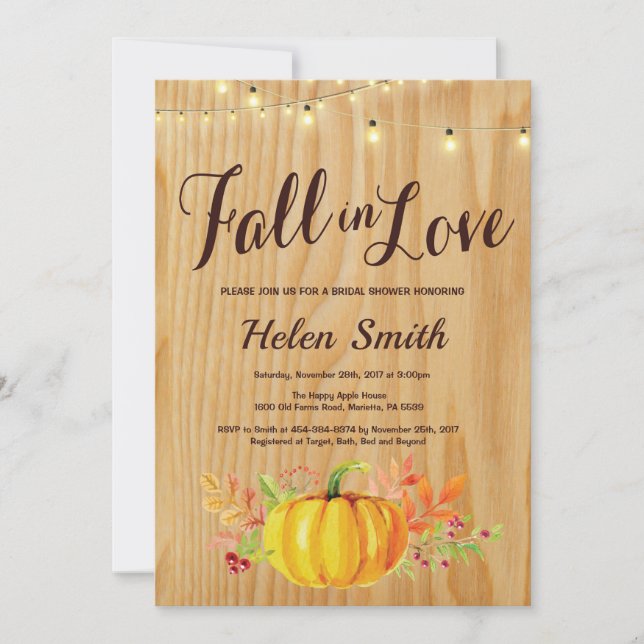 Convite Chá de panela de luzes de queda de corda (Frente)