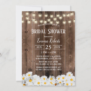 Convite Chá de panela de madeira de marrã azul Rustic Dais