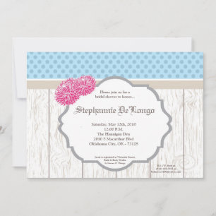 Convite chá de panela de madeira para flores de Plumeria 5