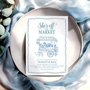 Convite Chá de panela de mão do mercado moderno