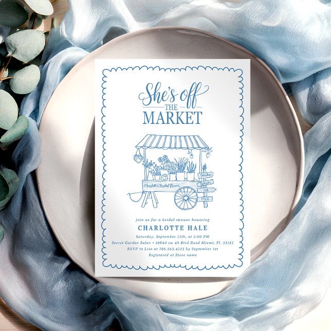 Convite Chá de panela de mão do mercado moderno (Criador carregado)