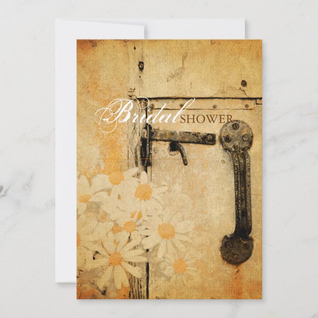 Convite chá de panela de margarida russa no verão (Frente)