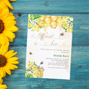 Convite Chá de panela de mel floral amarelo