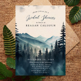 Convite Chá de panela de Montanha de Pinheiros Russo com A