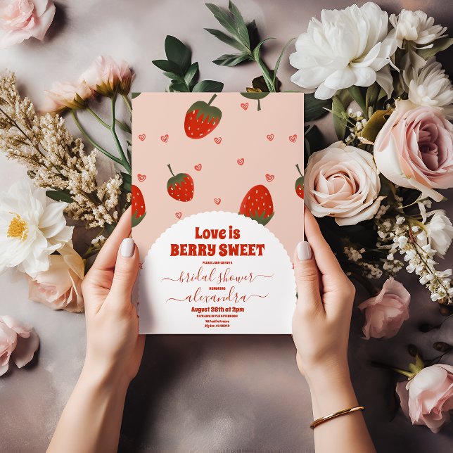 Convite Chá de panela de morango (Criador carregado)