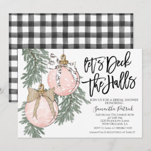 Convite Chá de panela de Natal do Deck Halls