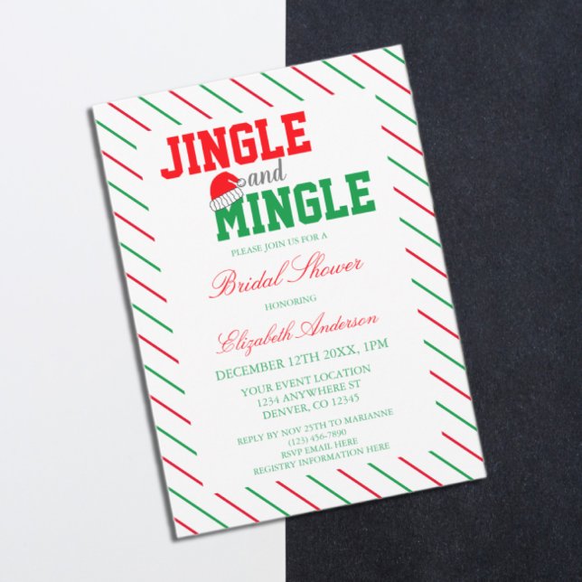 Convite Chá de panela de Natal Jingle e Mingle (Criador carregado)