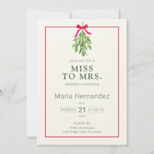 Convite Chá de panela de Natal Mistletoon