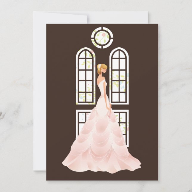 Convite Chá de panela de Noiva Elegante (Frente)