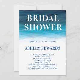 Convite Chá de panela de Ondas do Oceano Azul