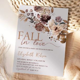 Convite Chá de panela de outono do Boho Floral
