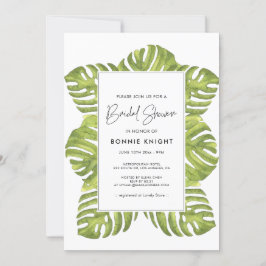 Convite Chá de panela de palmeiras verdes tropicais