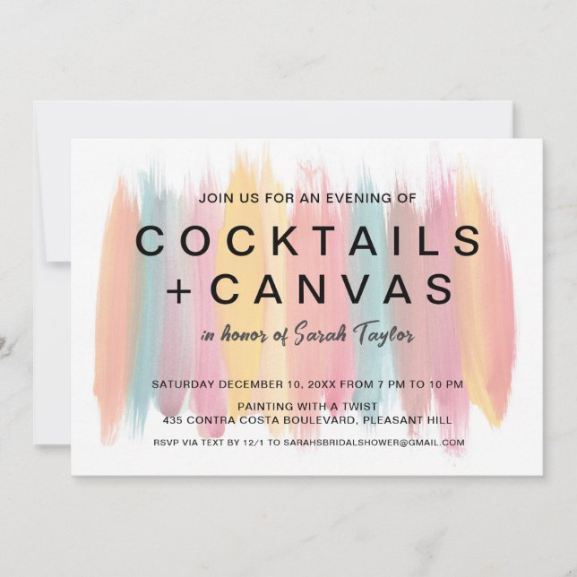 Convite Chá de panela de Partido de Pintura (Frente)