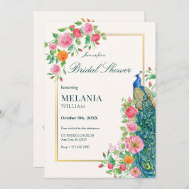 Convite Chá de panela de pavão