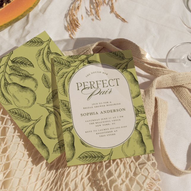 Convite Chá de panela de Pear de Imagem Perfeita (Criador carregado)