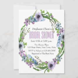 Convite Chá de panela de penas e flores