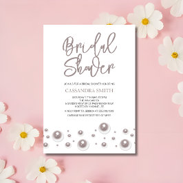 Convite Chá de panela de Pérola Branca Simples