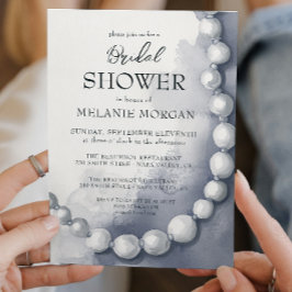 Convite Chá de panela de Pérolas Brancas Modernas