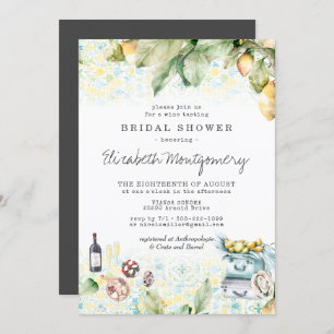 Convite Chá de panela de Piquenique Lemon Grove