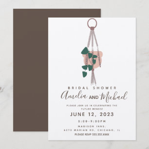 Convite Chá de panela de Potes de Plantador de Perigo de 