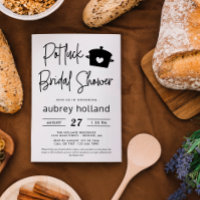 Chá de panela de Potluck branco-preto