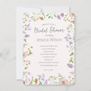 Convite Chá de panela de Prados Flóridos de Cubo de Aquare