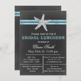 Convite chá de panela de praia de lagosta de chalkboard Co