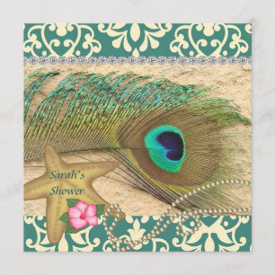 CONVITE CHÁ DE PANELA DE PRAIA DE PEACOCK