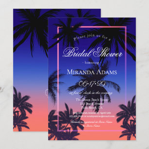 Convite Chá de panela de Praia de Verão Tropical Elegant