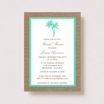 Chá de panela de praia Tropical Palm Tree Burlap