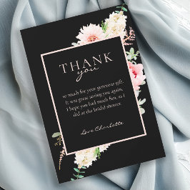 Convite Chá de panela de Primavera botânico "Obrigado!"