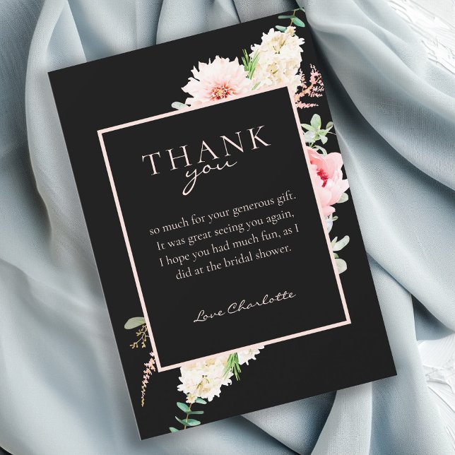 Convite Chá de panela de Primavera botânico "Obrigado!" (Criador carregado)